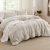 Bedsure Beige King Size Comforter Set – 4 Pieces Pinch Pleat Bed Set, Down Alternative Bedding Sets for All Season, 1 Comforter, 2 Pillowcases, 1 Decorative Pillow