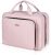 BALULHG Pink Toiletry Bag Travel with Hanging Hook, Water-resistant Cosmetic Makeup Bag Organizer for Shampoo, Full Sized Container, Toiletries