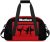 Custom Sports Gym Bag for Boys, Personalized Sports Gym Duffel Tote Workout Bag Named Rank Travel Overnight Training Bag, Martial Art Silhouette Black Red