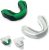 2 Pack Sports Mouth Guard for Adult -Durable Mouthguard Added New Hardened EVA, Protective for Boxing, Football, Basketball, MMA, Jiu Jitsu, Adult & Youth,Shock Absorbing Mouth Protection(Green&Grey）