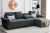 JAMFLY 107” Sectional Couch, L Shaped Sofa with Storage, Convertible Sectional Sofa 4-Seat Sofa with Reversible Chaise, Living Room Furniture Sets with Cup Holders, Dark Gray