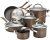 Circulon Symmetry Dishwasher Safe Hard Anodized Nonstick Cookware Pots and Pans Set, 11-Piece, Chocolate