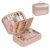 OCHEAL Makeup Bag, Makeup Travel Bag Large Capacity Waterproof Cosmetic Organizer Bag with Makeup Brush Compartment & Handle for Women Girls Travel Toiletry Accessories-Rose Gold