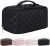 Makeup Bag, Large Capacity Travel Cosmetic Bag, Extra Large Makeup Bag,Portable Travel Makeup Bag Cosmetic Bag PU Makeup Organizer Bag Toiletry Bag for Women Girls,Black