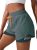 Women’s 2 in 1 Workout Shorts Gym Workout Yoga Running Biker Tennis Skirts Clothes Summer