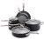 GreenPan Chatham Hard Anodized Healthy Ceramic Nonstick 10 Piece Cookware Pots and Pans Set, Frying Pan Skillets, Saucepans, Saute Pan, Stockpot, Lids, PFAS-Free, Dishwasher Safe, Oven Safe, Gray