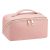 Large Capacity Travel Cosmetic Bag, Toiletry Bag, Women Portable Makeup Bag Opens Flat for Easy Access, PU Leather Waterproof Travel Cosmetic Bag with Handle and Divider