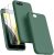 Dssairo [3 in 1 for iPhone SE case 2022/3rd/2020/2nd gen, iPhone 7/8，with 2 Pack Screen Protector, Liquid Silicone Ultra Slim Shockproof Protective Phone Case [Microfiber Lining] (Alpine Green)