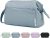 Narwey Large Women Makeup Bag Wide-open Make up Bag Travel Cosmetic Organizer Toiletry Bag for Cosmetics Toiletries Accessories (Greyish Blue)