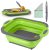 Camping Cutting Board, HI NINGER Collapsible Cutting Board with Knife and Towel Foldable Camping Dishes Sink Space Saving 3 in 1 Multifunction Storage Basket for BBQ Prep/Picnic/Camping Sink