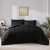 CozyLux King Seersucker Comforter Set with Sheets Black Bed in a Bag 7-Pieces All Season Bedding Sets with Comforter, Pillow Sham, Flat Sheet, Fitted Sheet, Pillowcase