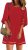 LookbookStore Women Casual Crewneck Mesh Panel 3/4 Bell Sleeve Loose Tunic Dress