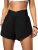 Blooming Jelly Women’s Workout Shorts Athletic Running Shorts Crossover High Waisted Gym Shorts with Zipper Pockets 2.5″