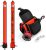 Surface Marker Buoy and Dive Reel Set, 5ft High Visibility Open Bottom Delayed SMB with Reel Storage Bag + 100ft Diving Spool Reel and Clip