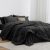 Love’s cabin King Size Comforter Set Black, 7 Pieces King Bed in a Bag, All Season King Bedding Sets with 1 Comforter, 1 Flat Sheet, 1 Fitted Sheet, 2 Pillowcase and 2 Pillow Sham