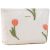 Tulip Makeup Bag for Women Floral Makeup Pouch for Purse Zipper Cosmetic Bag Large Capacity Quilted Canvas Cute Aesthetic Flower Makeup Bag Gift Travel Toiletry Make Up Organizer