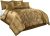 Chezmoi Collection 7-Piece Jacquard Floral Comforter Set (King, Gold)