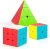 Speed Cube Set, Jurnwey Stickerless Magic Cube Set of 2x2x2 3x3x3 Pyramid Frosted Puzzle Cube