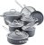 Anolon Accolade Forged Hard Anodized Nonstick Cookware Pots and Pans Set, 12 Piece – Moonstone Gray