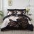 Yogeneg 7 Piece Bed in a Bag Full Size Comforter Set Botanical Floral Bedding Set,White Flower Leaves Printed on Black Reversible Design,Soft Microfiber Comforter with Sheet Set,All Season(Black,Full)