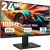 KOORUI 24 Inch Computer Gaming Monitor FHD 1920 x 1080p 100Hz, Built-in Speakers, Ultra-Slim Bezels, 75 x 75 mm VESA Mountable, Adjustable Tilt, HDMI, VGA, 3 Year Warranty, Black