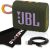 Boomph On-The-Go Kit: JBL Go 3 Portable Bluetooth Wireless Speaker, IP67 Waterproof and Dustproof Built-in Battery – Green