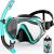 Snorkeling Gear for Adults, ZIPOUTE PRO Snorkel Mask Adult Snorkel Set, Anti-Fog Scuba Diving Mask Panoramic View Scuba Gear, Tempered Glass Snorkel Goggles Swim Masks for Adults