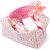 Quilted Makeup Bag Floral Cosmetic Bag Puffy Coquette Makeup pouch Aesthetic Cute Pink Travel Toiletry Bag Organizer cotton Makeup Brushes Storage Bag for Women