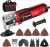 AVID POWER Oscillating Tool, 3.5-Amp Oscillating Multi Tool with 4.5° Oscillation Angle, 6 Variable Speeds and 13pcs Saw Accessories, Auxiliary Handle and Carrying Bag