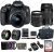 Canon EOS Rebel T7 DSLR Camera EF-S 18-55mm and EF 75-300mm Double Zoom Lens Kit Bundle with Lens Set, Battery and Charger, Filter Kit, and 64GB Memory Card (4 Items)