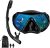 Snorkel mask Snorkeling Set for Adults and Youth, Diving mask and Full Dry Snorkel Swim Googles is Suitable for Snorkeling, Dive Scuba Diving, Swimming