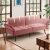 Shintenchi Futon Sofa Bed Modern Folding Sleeper Couch Bed for Living Room,Velvet Loveseat Sofa Couch Sofa cama for Apartments Office Small Spaces,w/Adjustable Armrests Backrest,Pink