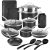 Granitestone 20 Pc Pots and Pans Set Non Stick Cookware Set, Kitchen Cookware Sets, Pot and Pan Set, Pot Set, Diamond Coated Non Stick Pots and Pans Set with Lids + Utensils, Dishwasher Safe…