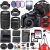 Canon EOS Rebel T100 / 4000D DSLR Camera with Canon EF-S 18-55mm F/3.5-5.6 DC III Zoom and EF 75-300mm f/4-5.6 III Lens + 128 GB Memory + Extra Battery + Tripod + More (31pc Bundle)