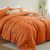 ELNIDO QUEEN® Tufted Boho Comforter Set Queen – 3 Pieces Burnt Orange Shabby Rustic Bedding Comforter Set for All Seasons, Terracotta Farmhouse Bedding Sets 1 Comforter (90″x90″) and 2 Pillowcases