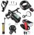 8 Pack Bicycle Accessories, Bike Light Set USB Rechargeable, 1 Bike Water Bottle Holder, Bike Bag and 1 Bike Aluminum Bicycle Bell,Pump