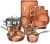 Gotham Steel Hammered 15 Pc Ceramic Pots and Pans Set Non Stick Cookware Set, Kitchen Cookware Sets, Ceramic Cookware Set with Non Toxic Cookware, Copper Pot and Pan Set, Oven & Dishwasher Safe