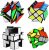 4-Pack YJ Cube Set – Included 3×3 YJ Fluctuation Angle Puzzle Cube – 2×3 YJ Wheel Puzzle Cube – 3×3 YJ Mirror Puzzle Cube 6 Color – 3×3 YJ Square King Puzzle Cube