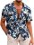 COOFANDY Mens Hawaiian Shirts Short Sleeve Casual Button Down Tropical Beach Shirt