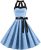 Vintage Women 1950s Rockabilly Swing Dress Pinup 50s Retro Hepburn Style Halterneck A-Line Dresses