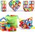 Coodoo Upgraded Magnetic Blocks Tough Tiles STEM Toys for 3+ Year Old Boys and Girls Learning by Playing Games for Toddlers Kids, Compatible with Major Brands Building Blocks – Starter Set