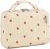 Bluboon Makeup Bag Zipper Pouch Travel Toiletry Bag Portable Cosmetic Bag Organizer for Women and Girls(Strawberry Corduroy Beige)