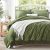 Zzlpp Queen Comforter Set 7 pieces, Olive Green Seersucker Bed in a Bag with Comforter and Sheets, All Season Bedding Sets with 1 Comforter, 2 Pillow Shams, 2 Pillowcases, 1 Flat Sheet, 1 Fitted Sheet